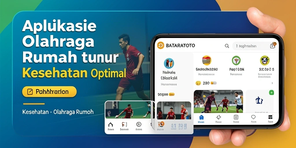 Antarmuka aplikasi BATARATOTO dengan berbagai fungsi Olahraga Rumah.