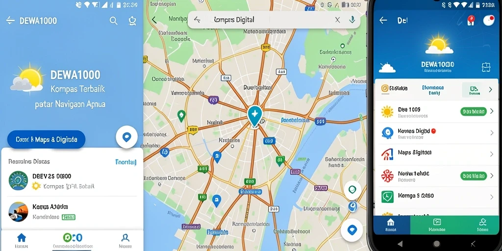 Antarmuka DEWA1000 yang simpel dan informatif untuk navigasi.