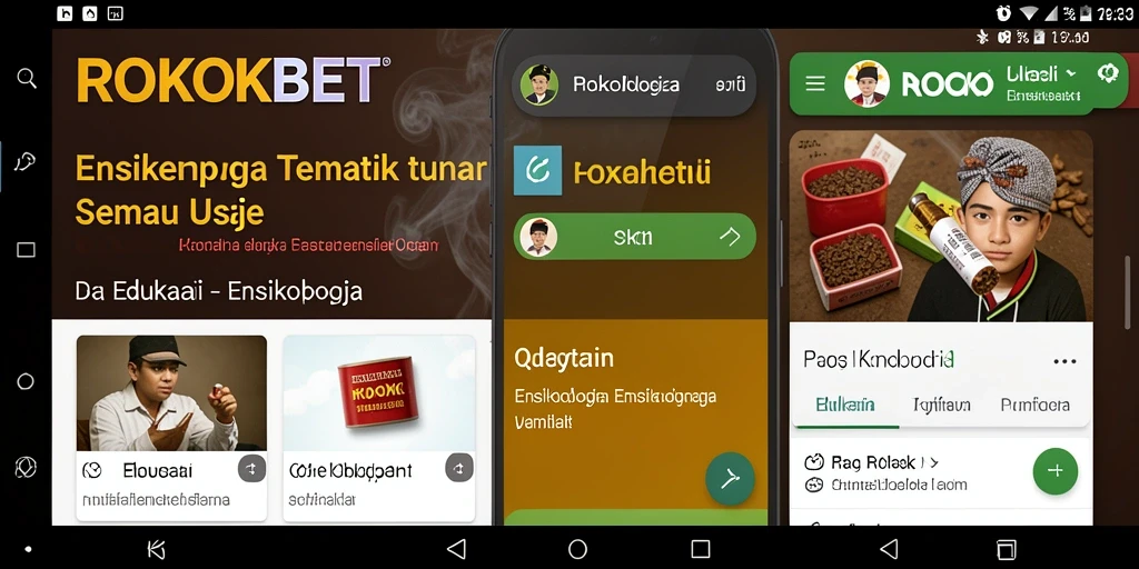 Antarmuka pengguna ROKOKBET yang informatif dan ramah.