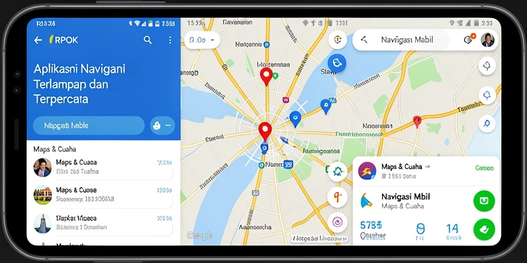 Antarmuka RPOK yang menunjukkan navigasi mobil yang jelas.