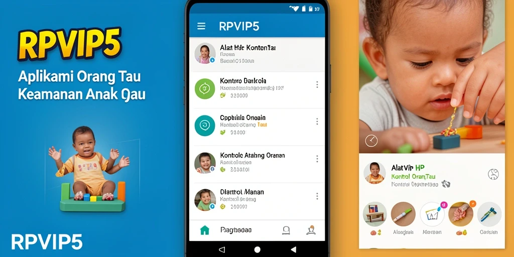 Antarmuka RPVIP5 menampilkan fitur kontrol orang tua yang sederhana dan informatif.