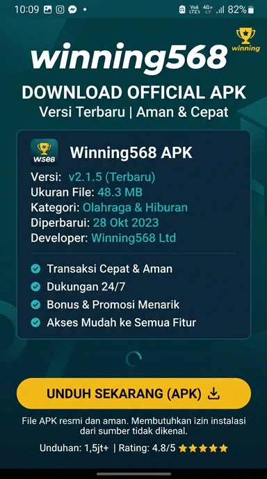 Download dan Instal APK winning568 untuk Android